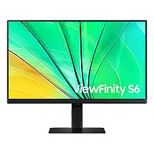 Монитор SAMSUNG ViewFinity S6 LS24D600EAUXEN 23.8" 178°/178° IPS 2560x1440 100Hz, 5ms, 350 cd/m2, 1000:1, HDMI, DisplayPort, USB Hub 3x USB3.0, 3.5.. audio jack, Height Adj, Tilt, Swivel, Pivot, 100x100 Vesa, 2Y